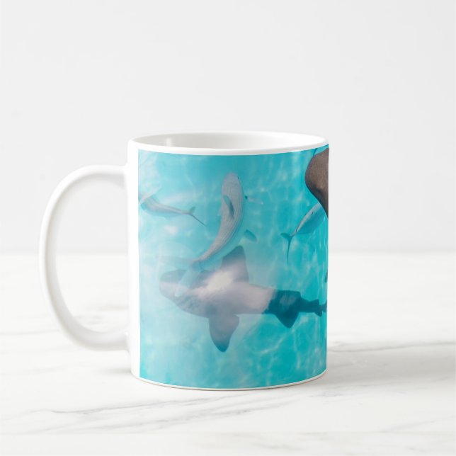 SHARKER PÅ KROPPEN VATTEN KAFFEMUGG (Vänster)