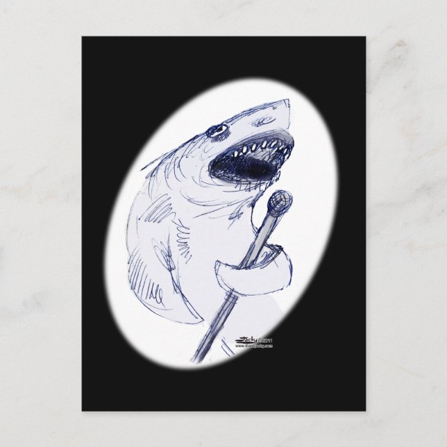 Sharkey Finatra Vykort (Framsida)