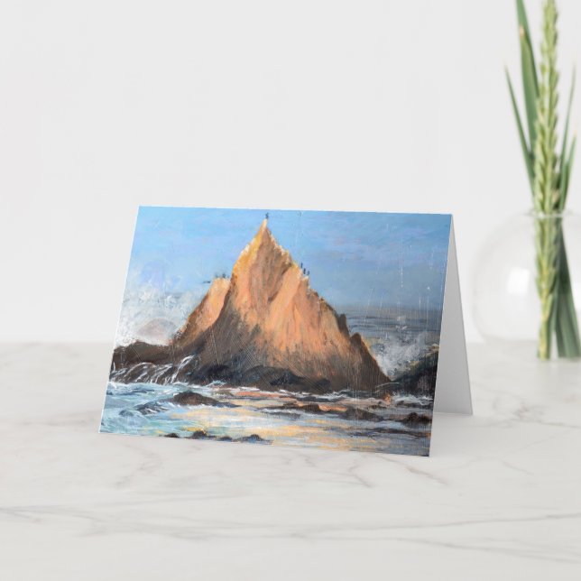 Sharkfin Rval på Martin's BeachGreeting Card Kort (Framsida)