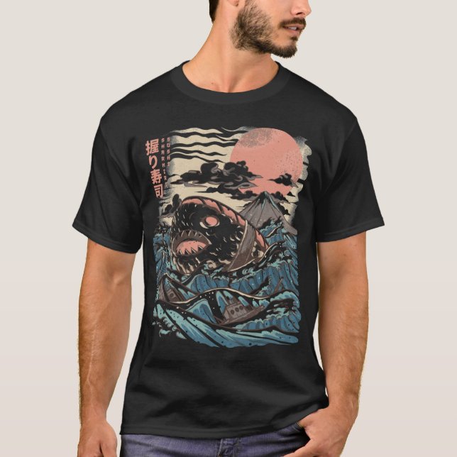 Sharkiri Sushi vänner pojke T Shirt (Framsida)