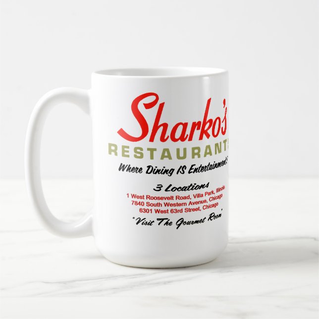 Sharkos restauranger, 3 platser, Illinois Kaffemugg (Vänster)