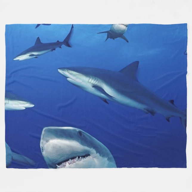 SHARKS ALLVART FLEECEFILT (Framsidan (Horisontell))