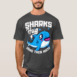 Sharks Hug använder sin munsfonta Shark Pun T Shirt