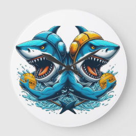 Sharks Vatten Polo Clock Stor Klocka