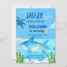 Sharktastic Birthday-inbjudningskort