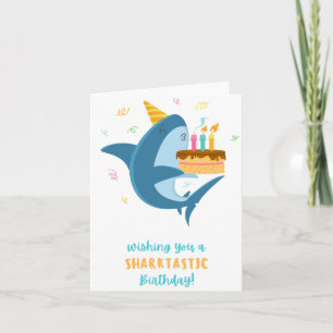 Sharktastic Punt Birthday Card Kort