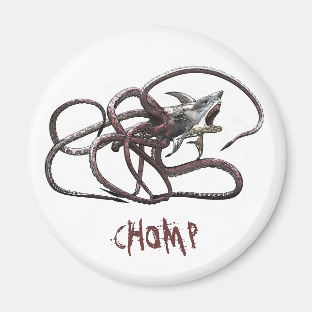 Sharktopus CHOMP-magnet Magnet (Framsidan)