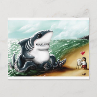 Sharktopus Kärlek Vykort