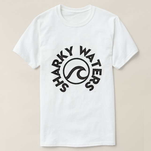 Sharky bevattnar den original- tee shirt (Design framsida)