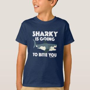 Sharky går till Bita som du utformar - barnens gru T Shirt