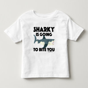 Sharky går till Bita som du utformar - Bran Småbar T Shirt