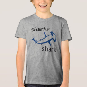 Sharky Shark Light Blue Boys T Shirt
