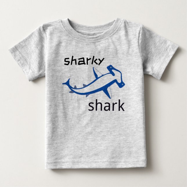 Sharky Shark Sommar T Shirt (Framsida)