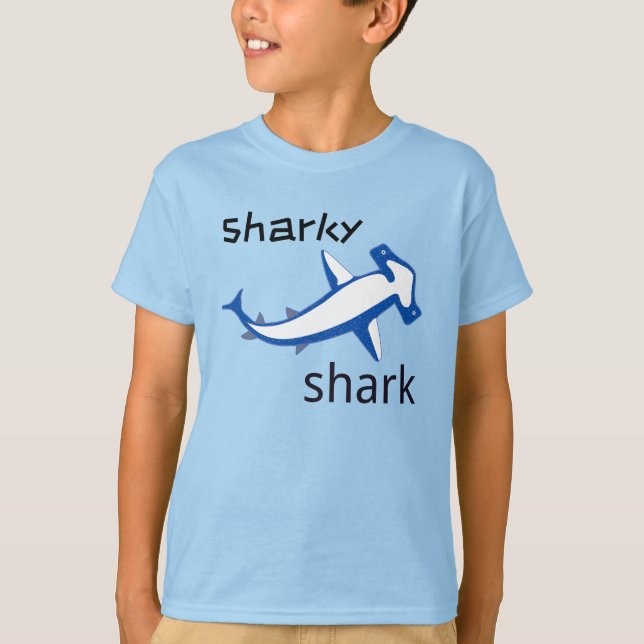 Sharky Shark Summer Småbarn T Shirt (Framsida)