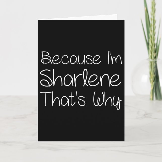 Sharlene Funny Personalized Birthday Women Name Gi Kort (Framsida)