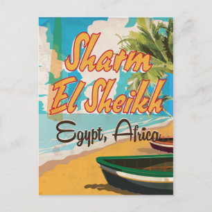 Sharm El Sheik - Egypten vintage resor poster Vykort