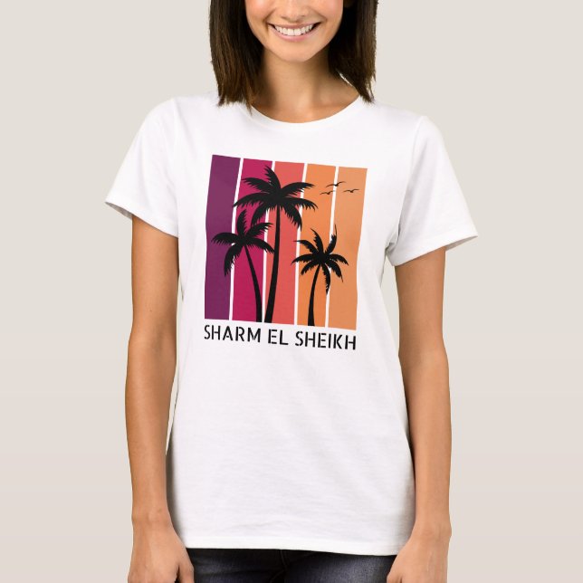 Sharm El Sheikh Vintage Sunset T-Shirt (Framsida)