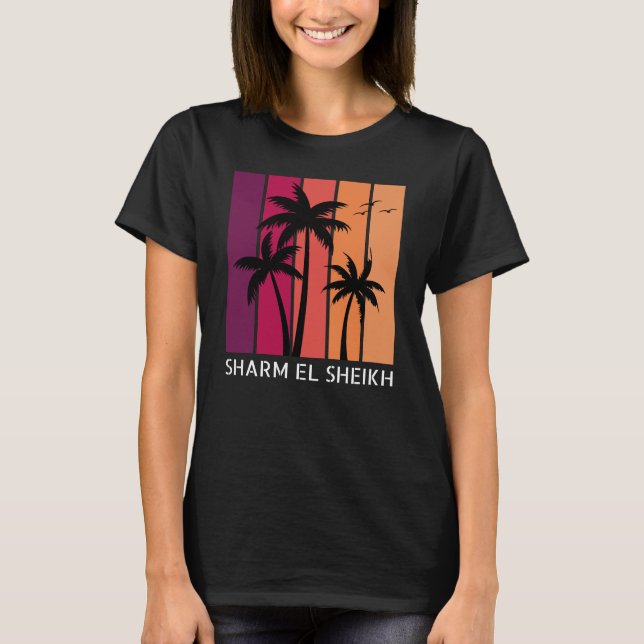 Sharm El Sheikh Vintage Sunset T-Shirt (Framsida)