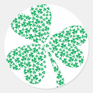 Sharmocks för St patrick's day Runt Klistermärke