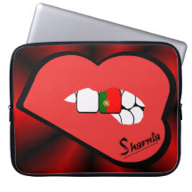 Sharnias läpparPortugal laptop sleeve (den röda