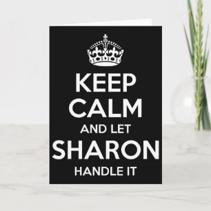 Sharon Keep Calm Personligt Namn Rolig Födelsedag Kort
