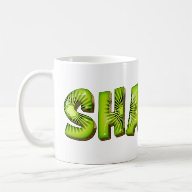 Sharon Name Kiwi Style Tasse Teetasse Kaffeetasse Kaffemugg (Vänster)