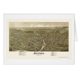 Sharon panorama- karta för PA - 1901 Hälsningskort