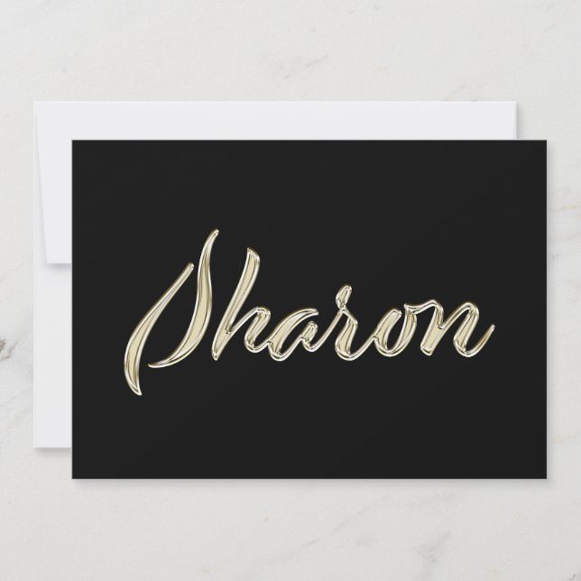 Sharon white gold Handwriting Karte Kort (Framsida)
