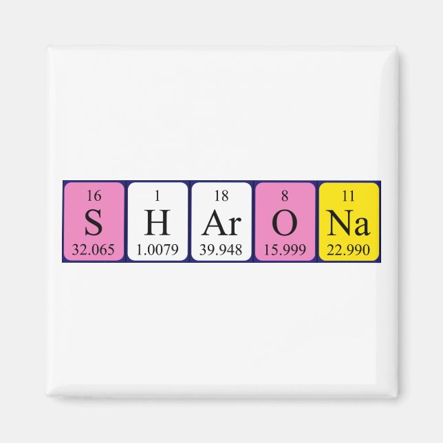 Sharona Periodisk magnet bord namn (Framsidan)