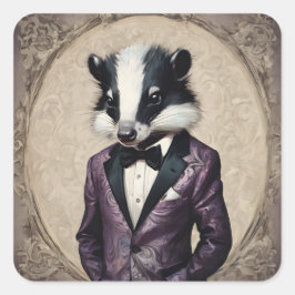 "Sharp Dressed Skunk" Sticker Sheet Fyrkantigt Klistermärke