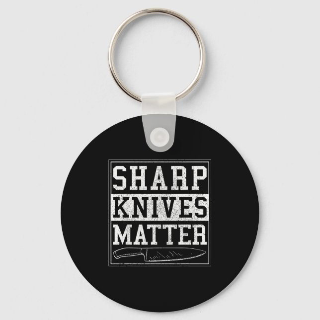 Sharp Knives - Funny Chef Gift Cooking Shirt  Nyckelring (Framsida)