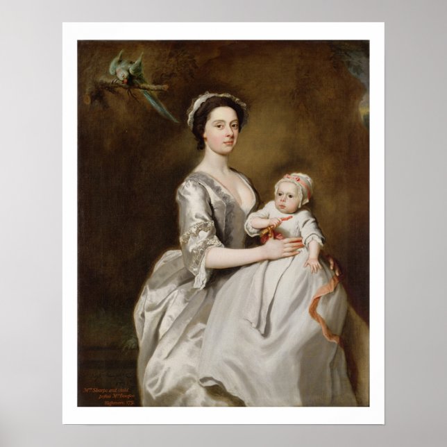 Sharpe and Child, 1731 (oil on canvas) Poster (Framsidan)
