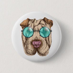Sharpei i sunglass knapp
