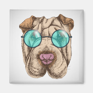 Sharpei i sunglass magnet
