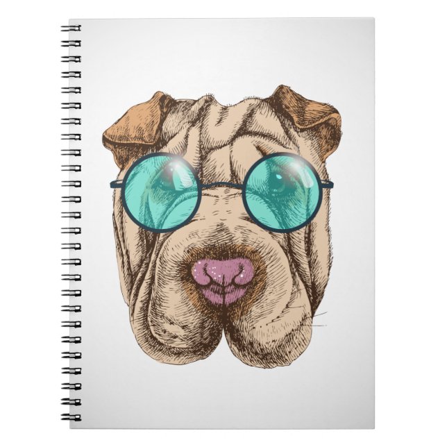 Sharpei in sunglass anteckningsbok (Framsidan)