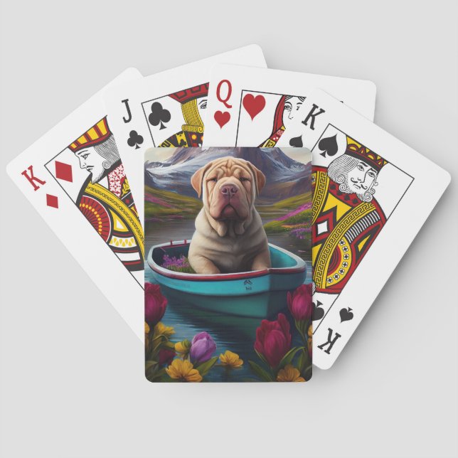 Sharpei på Paddle: En grekisk Äventyr Casinokort (Baksidan)
