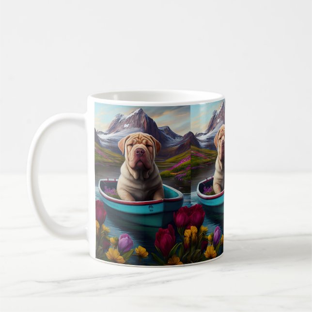 Sharpei på Paddle: En grekisk Äventyr Kaffemugg (Vänster)