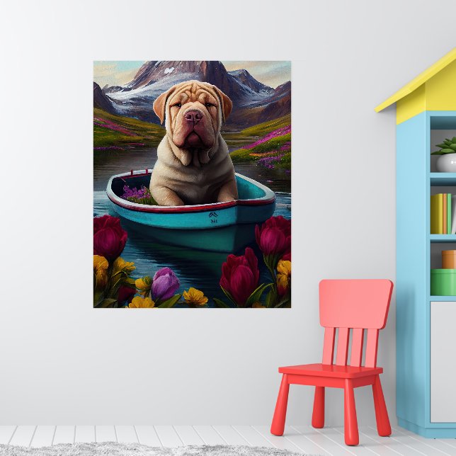 Sharpei på Paddle: En grekisk Äventyr Poster (Barnkammare 1)