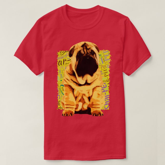 SharPei puppy T Shirt (Design framsida)