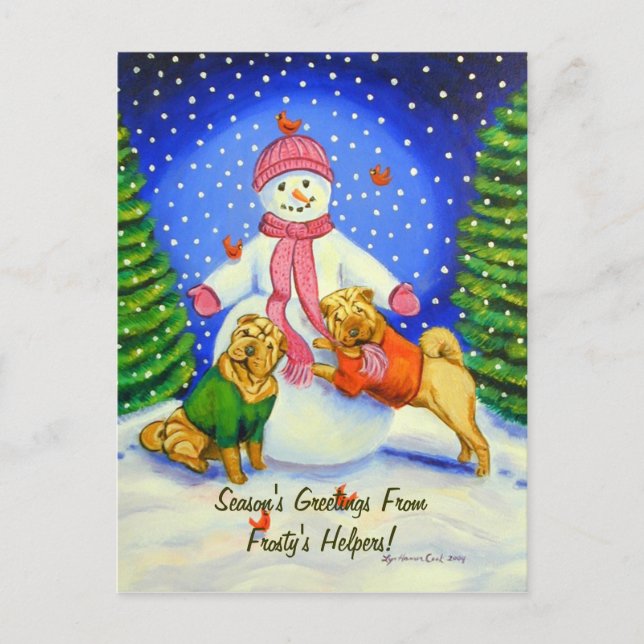 SharPei-vykort Helg Vykort (Framsida)