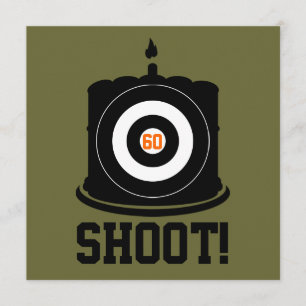 Sharpshooter 60:e födelsedagen - jaktinbjudan inbjudningar