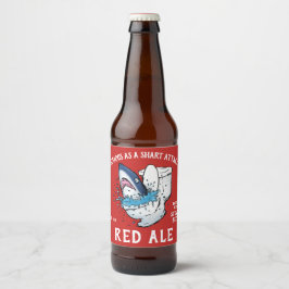 Shart Attack Funny Toilet Shark Ölflaska Etikett