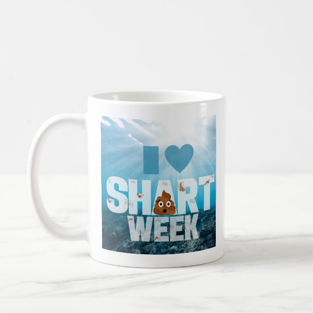 SHART WEEK Mugg: EN SHARK WEEK PARODY Kaffemugg (Vänster)