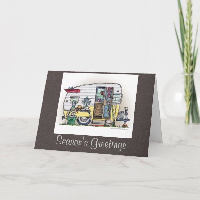 Shasta Camper Trailer RV Helgkort (Framsida)