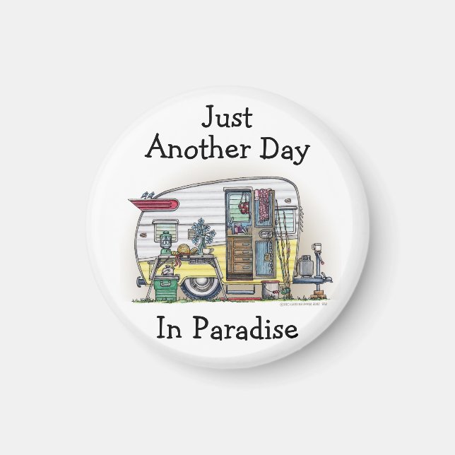 Shasta Camper Trailer RV Magnet (Framsidan)