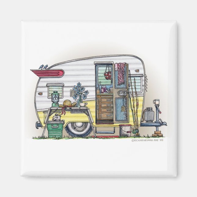 Shasta Camper Trailer RV Magnets Magnet (Framsidan)