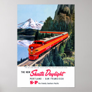 Shasta dagsljusPortland San Francisco affisch