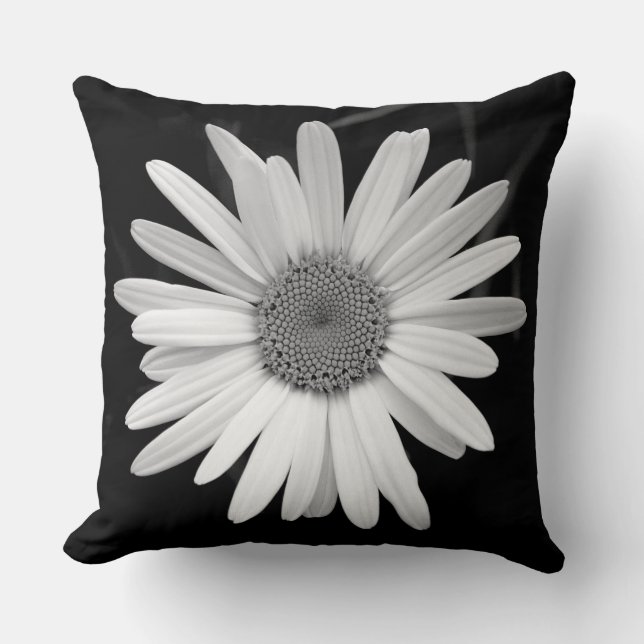 Shasta Daisy 01 - Black and White Kudde (Framsida)