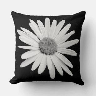 Shasta Daisy 02 - Black and White Kudde