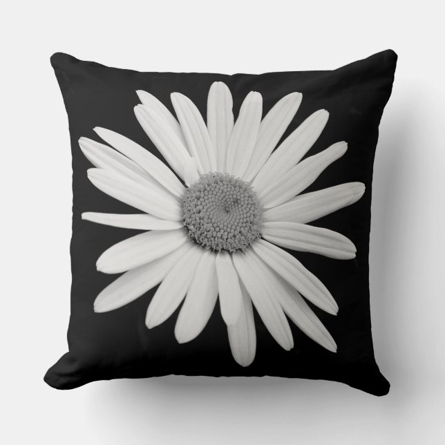 Shasta Daisy 02 - Black and White Kudde (Framsida)
